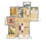 最新100平方两室两厅一厨一卫别墅户型图