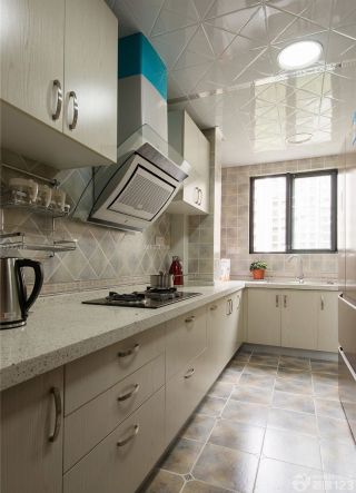 90平米小户型厨房地面瓷砖装修效果图大全