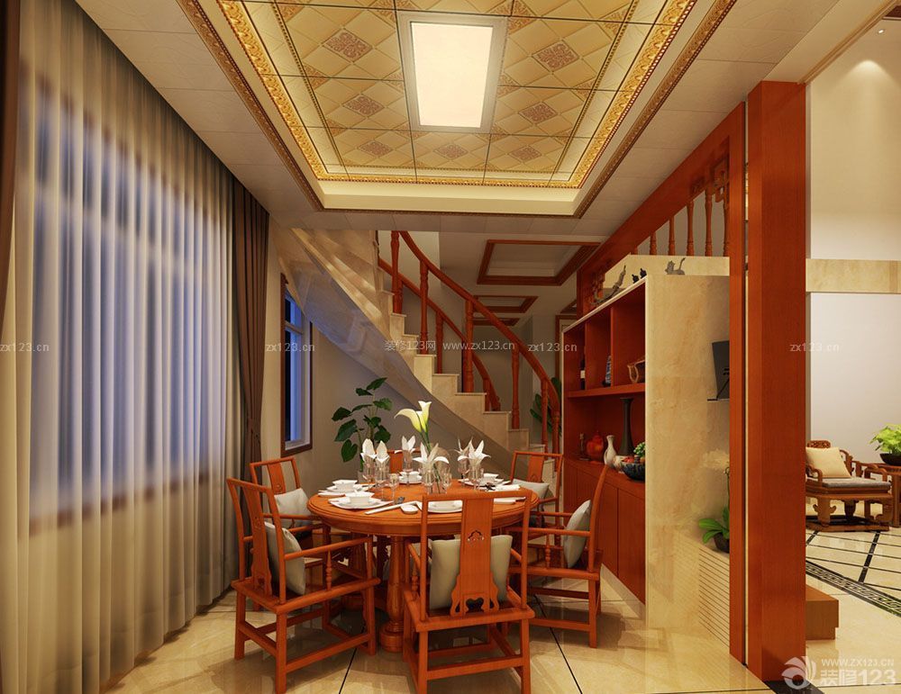 最新150平米复式楼餐厅装修设计图片