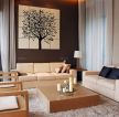 70平米小户型客厅木质沙发装修效果图片