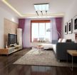 最新80平方简单客厅实木家具装修效果图
