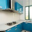 厨房蓝色橱柜装修设计效果图