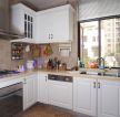 90平米房屋厨房白色橱柜装修设计效果图