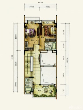 最新120平米别墅多层住宅户型图设计