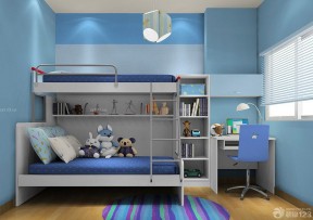 70平方米二室一厅装修效果图 双层儿童床图片大全