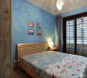 家庭套内90平米蓝色墙面装修效果图片
