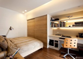80平米小户型卧室装修效果图 卧室兼书房装修效果图