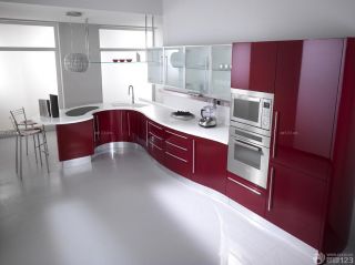 现代120平米三室两厅两卫开放式厨房装修图片