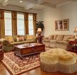 古典欧式套间120平方客厅布艺沙发装修效果图