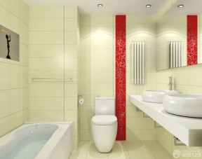 130平米户型的卫生间装修图 墙砖墙面装修效果图片