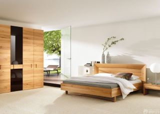 70平方米两室一厅现代简约床装修效果图片