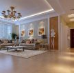140平米欧式客厅白色地砖装修效果图片