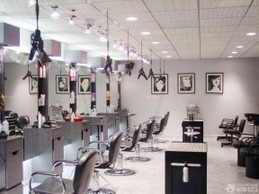 60平米理发店装修效果图 理发店装修设计装修效果图片