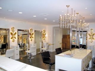 60平米理发店创意壁灯装修效果图大全