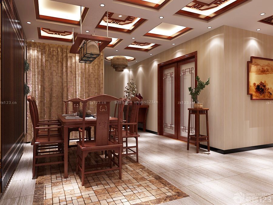中式风格新房餐厅装修效果图