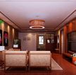 中式风格80平米小户型客厅背景墙装修效果图