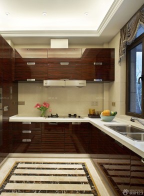 70平米两室一厅小厨房装饰效果图 金牌橱柜图片