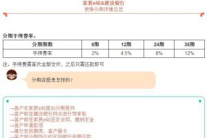 【家装e站 289/m2】先装修后付款 建行分期付 让你轻松装修