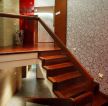 70平米三室木楼梯装修效果图片
