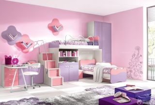 70平二居室粉色卧室墙衣装修效果图 