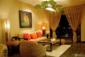 70平米小户型客厅装修效果图 东南亚风格 装修