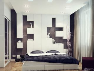 现代时尚设计一百平方房子卧室装修图