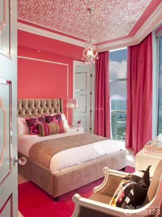 90平米温馨浪漫小户型卧室装修实景图