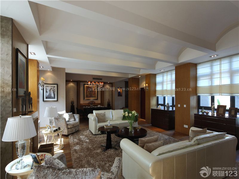 现代高档别墅客厅装修设计效果图片
