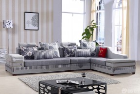 布艺沙发套 现代欧式客厅效果图