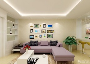 二室一厅70平方米装修效果图 白色茶几装修效果图片