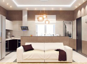 60平米小户型客厅设计 双人沙发装修效果图片