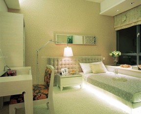 70平米小户型田园卧室艺术灯具装修效果图片