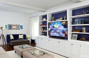 60平米小户型简易装修效果图 电视背景墙设计