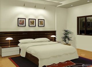 70平米二手房卧室床头背景墙装修效果图 