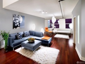80平米客厅装修图 红木色木地板装修效果图片