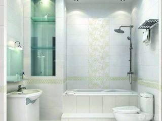小户型房屋卫生间白色浴缸装修效果图片