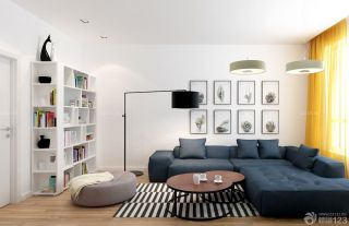 现代简单房屋转角沙发装修效果图