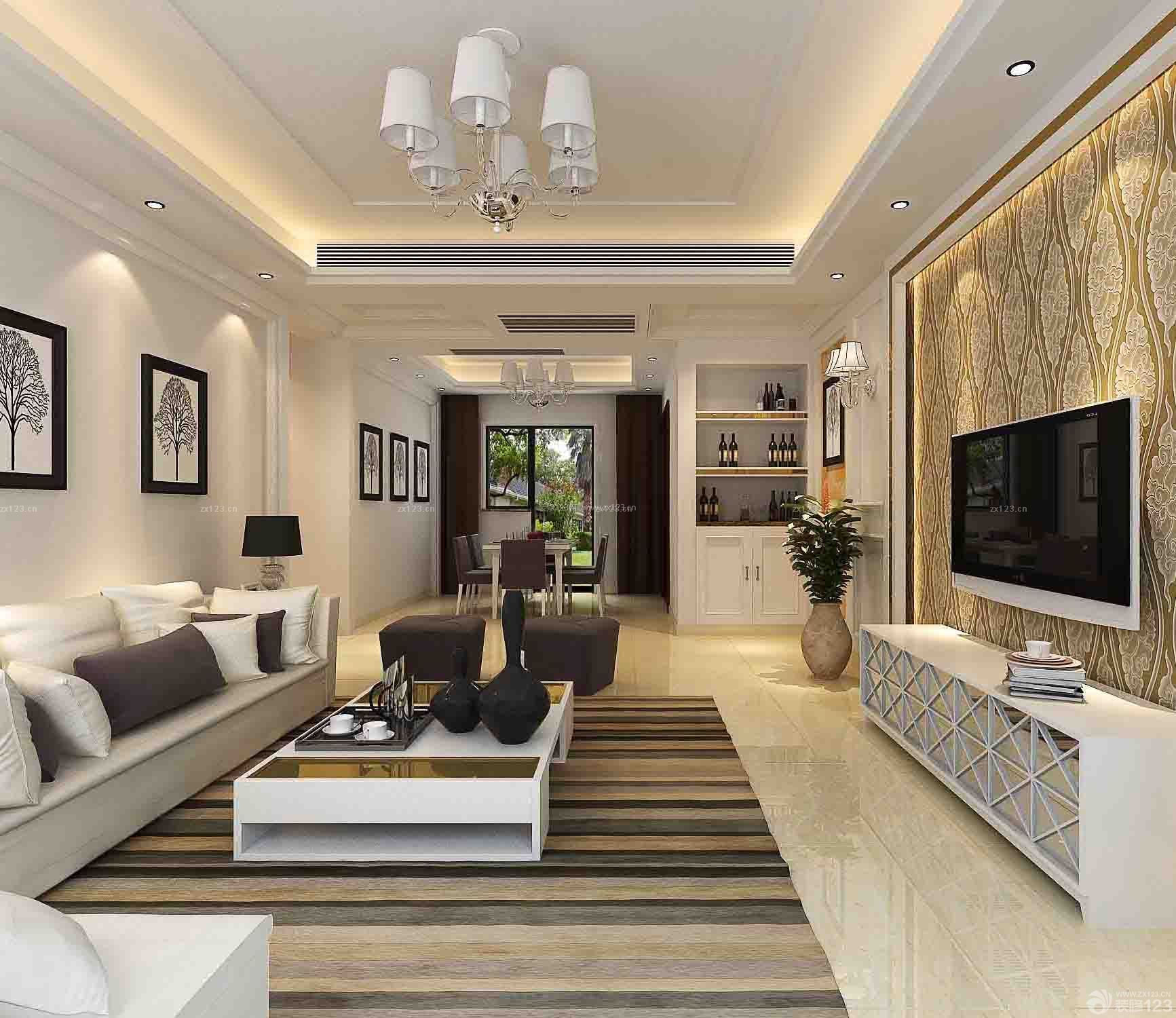 家装效果图 现代 最新90平米房屋现代室内装修效果图 提供者