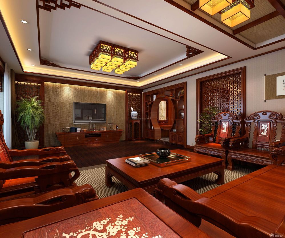 中式风格别墅室内装修设计图