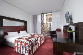 宾馆室内红色地毯贴图装修实景图欣赏