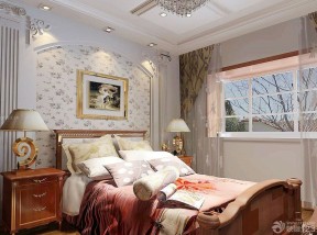 欧式装潢设计效果图 欧式床头背景墙