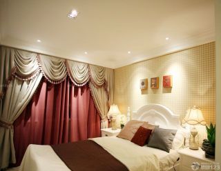 卧室欧式短帘装潢设计效果图片
