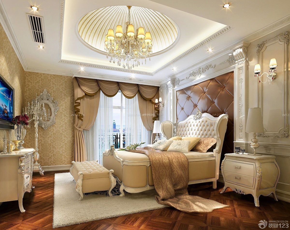 欧式宫廷风格高档卧室室内装修图片 