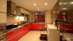 金牌整体厨房红色橱柜装修效果图片