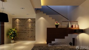豪宅别墅设计 玻璃楼梯扶手图片