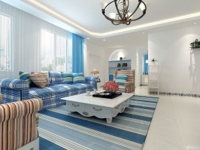 80平米家装设计效果图 地中海风格地毯图片