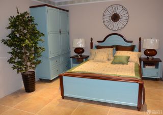 美式古典实木家具80平三室一厅装修图
