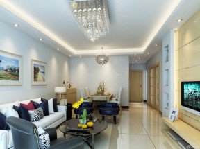 80平米的房子客厅水晶灯如何装修效果图