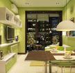 经典三居室内设计效果图绿色墙面设计