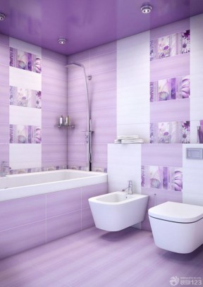 三居室内设计效果图 紫色墙面装修效果图片